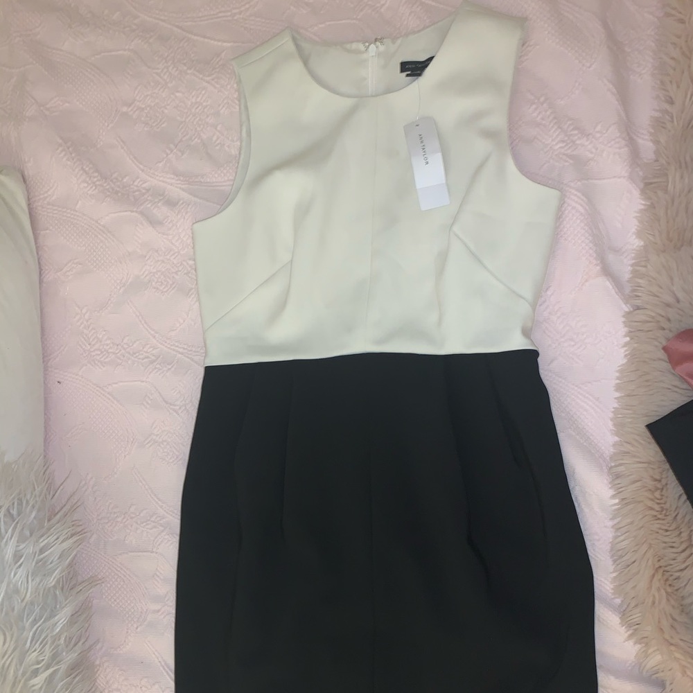 Black & White Midi Work dress